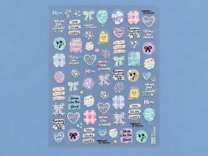 Lámina de stickers de frases pastel
